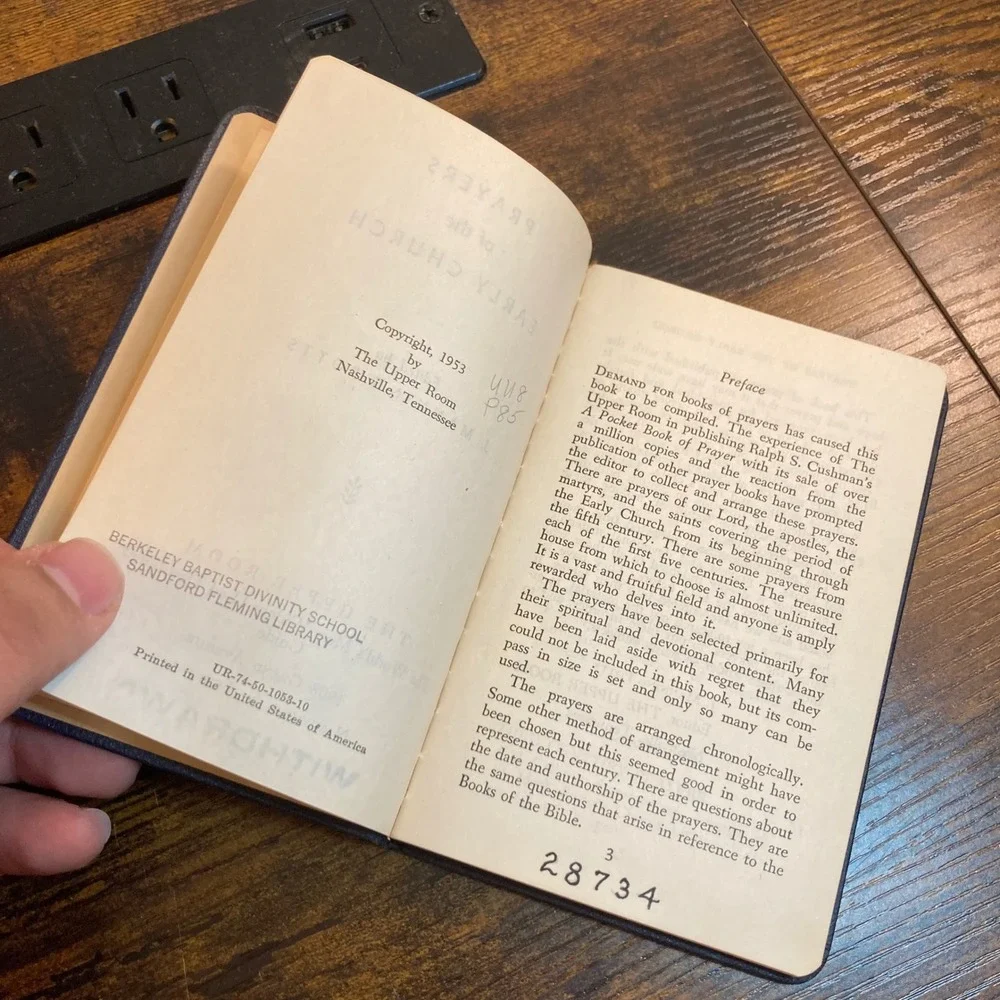 1953 Prayers of the Early Church J Manning Potts Methodist Prayer Theology